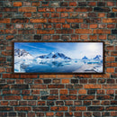Beautiful Photographic Panoramic of Antarctica, Sunset Photography, Winter Decor, Christmas Deco, Framed Canvas Print, Landscape Photography