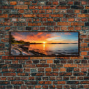 Photographic Panoramic of Biscayne National Park, Sunset Photography, National Park Art, Framed Canvas Print, Landscape Photography