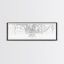 Panoramic Akron City Map, Ohio Art, Map Print, Minimalist Wall Art, Canvas Art, Housewarming Gift, Street Map Art, Closing Gift