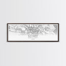 Panoramic Bucharest City Map, Romania Art, Map Print, Minimalist Wall Art, Canvas Art, Housewarming Gift, Street Map Art, Closing Gift