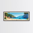 Cala Violina, Italy Panoramic Beach Print, Vacation Gift, Italy Wall Art, Framed Canvas Print, Framed Beach Painting
