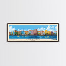 Curacao, Curacao Panoramic Print, Vacation Gift, Curacao Wall Art, Beach Painting, Beach Decor, Beach Or Lakehouse Art