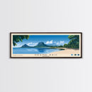 Grand Baie, Mauritius Panoramic Beach Print, Vacation Gift, Mauritius Wall Art, Framed Canvas Print, Framed Beach Painting