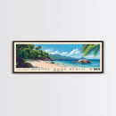 Grande Anse Beach, Seychelles Panoramic Beach Print, Vacation Gift, Seychelles Wall Art, Beach Painting, Beach Decor, Beach Painting