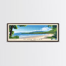 Playa Negra, Costa Rica Panoramic Print, Vacation Gift, Costa Rica Wall Art, Beach Painting, Beach Decor, Large Wall Art, Wood Frame Art