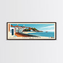 Santa Maria, Portugal Panoramic Beach Print, Vacation Gift, Portugal Wall Art, Beach Painting, Beach Decor, Beach Painting
