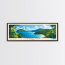 Trunk Bay, St. John Panoramic Print, Vacation Gift, St. John Wall Art, Beach Painting, Beach Decor, Large Wall Art, Wood Frame Art