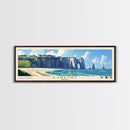 Étretat, France Panoramic Beach Print, Vacation Gift, France Wall Art, Beach Painting, Beach Decor, Beach Painting