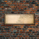 Dubai UAE Panoramic map print poster or framed canvas, Dubai map print poster canvas, Dubai city map print poster canvas, Vintage Travel Art