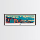 Anchorage Alaska Panoramic Travel Poster Canvas Print