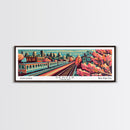 Denver Colorado Panoramic Travel Poster Canvas Print