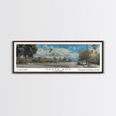 Santa Ana California Panoramic Print, Elegant Framed Canvas Print, Travel Poster Art, Home Decor, Living Room Wall Art
