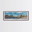 Victorville California Panoramic Wall Art, Framed Canvas Print, Retro Style Travel Poster, Unique Home Decor, Artistic Office Piece, Original Gift