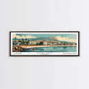 Ventura California Panoramic Wall Art, Mid Century Modern Framed Canvas Print, Retro Pop Art Travel Poster, City Art, Home Decoration