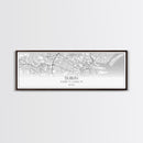 Panoramic Dublin City Map, Ireland Art, Map Print, Minimalist Wall Art, Canvas Art, Housewarming Gift, Street Map Art, Closing Gift