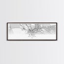 Panoramic El Paso City Map, Texas Art, Map Print, Minimalist Wall Art, Canvas Art, Housewarming Gift, Street Map Art, Closing Gift