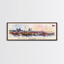 Ceske Budejovice Czech Republic Wall Art, Panoramic Travel Poster, Panoramic Framed Canvas Print, City Wall Art, Wall Hanging Home Decor, Travel Art