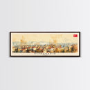 Diyarbakr Turkey Panoramic Travel Poster, Framed Canvas Print or Metal Wall Art, Travel Art, Home Decor, Panoramic Painting, Midcentury Art