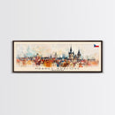 Hradec Czech Republic Travel Art, City Art, Framed Canvas Print or Metal Wall Art, Europe Travel Poster, Panoramic Wall Art, Extra Wide Wall Art