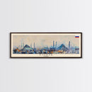 Konya Turkey Panoramic Travel Poster, Framed Canvas Print or Metal Wall Art, Travel Art, Home Decor, Panoramic Painting, Midcentury Art