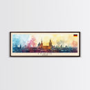 Leipzig Germany Travel Art, City Art, Framed Canvas Print or Metal Wall Art, Europe Travel Poster, Panoramic Wall Art, Extra Wide Wall Art