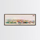 Leskovac Serbia Panoramic Travel Poster, Framed Canvas Print or Metal Wall Art, Travel Art, Home Decor, Panoramic Painting, Midcentury Art