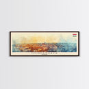 Nyiregyhaza Hungary Panoramic Travel Poster, Framed Canvas Print or Metal Wall Art, Travel Art, Home Decor, Panoramic Painting, Midcentury Art
