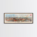 Olsztyn Poland Panoramic Travel Poster, Framed Canvas Print or Metal Wall Art, Travel Art, Home Decor, Panoramic Painting, Midcentury Art