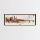 Szolnok Hungary Wall Art, Panoramic Travel Poster, Panoramic Framed Canvas Print, City Wall Art, Wall Hanging Home Decor, Travel Art