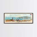 Toulon France Panoramic Travel Poster, Framed Canvas Print or Metal Wall Art, Travel Art, Home Decor, Panoramic Painting, Midcentury Art