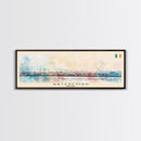 Waterford Ireland Panoramic Travel Poster, Framed Canvas Print or Metal Wall Art, Travel Art, Home Decor, Panoramic Painting, Midcentury Art