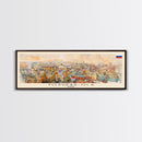 Yoshkar Ola Russia Panoramic Travel Poster, Framed Canvas Print or Metal Wall Art, Travel Art, Home Decor, Panoramic Painting, Midcentury Art