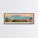 Brescia Italy Travel Print Wall Art, Panoramic City Art, Travel Art, Wall Decor, Vacation Gift, Framed Canvas Print Or Metal Art