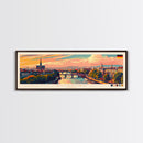 Duisburg Germany  Wall Art, Panoramic Travel Poster, Panoramic Framed Canvas Print, City Wall Art, Wall Hanging Home Decor, Travel Art
