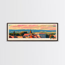 Szolnok Hungary Wall Art, Panoramic Travel Poster, Panoramic Framed Canvas Print, City Wall Art, Wall Hanging Home Decor, Travel Art