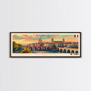 Toulouse France Wall Art, Panoramic Travel Poster, Panoramic Framed Canvas Print, City Wall Art, Wall Hanging Home Decor, Travel Art