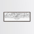 Panoramic Fort Worth City Map, Texas Art, Map Print, Minimalist Wall Art, Canvas Art, Housewarming Gift, Street Map Art, Closing Gift