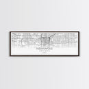 Panoramic Indianapolis  City Map, Indiana Art, Map Print, Minimalist Wall Art, Canvas Art, Housewarming Gift, Street Map Art, Closing Gift
