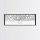 Panoramic London City Map, United Kingdom Art, Map Print, Minimalist Wall Art, Canvas Art, Housewarming Gift, Street Map Art, Closing Gift