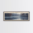 Logan Martin Lake Framed Canvas Print, Lake House Decor, Panoramic Wall Art, Travel Poster, Scenic Landscape Painting, Rustic Art