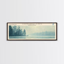 Churchill Lake Framed Canvas Print, Panoramic Lake House Decor, Wide Wall Art, Travel Poster, Modern Lake Painting, Nature Art