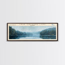 Cormorant Lake Framed Canvas Print, Lake House Decor, Panoramic Wide Art, Travel Poster, Rustic Lake Painting, Home Decor