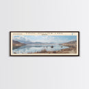 Fool Hollow Lake Arizona Framed Canvas Print, Panoramic Lake House Decor, Wall Art, Travel Poster, Majestic Lake Painting, Nature Art