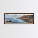 Greers Ferry Lake Arkansas Framed Canvas Print, Panoramic Lake House Decor, Wall Art, Travel Poster, Beautiful Lake Painting, Nature Art