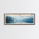 Kaghasuk Lake Framed Canvas Print, Panoramic Lake House Decor, Wall Art, Travel Poster, Stunning Lake Painting, Nature Art