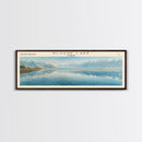 Kluane Keystone LaLoche Kingsmere Framed Canvas Print, Lake House Art, Panoramic Travel Poster, Wall Art, Stunning Lake Painting, Home Decor