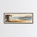 Lac des Allemands Louisiana Framed Canvas Print, Panoramic Lake House Decor, Wall Art, Travel Poster, Captivating Lake Painting, Nature Art