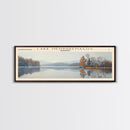 Lake Memphremagog Vermont Framed Canvas Print, Lake House Decor, Panoramic Wall Art, Travel Poster, Beautiful Landscape Painting, Bedroom Decor