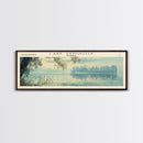 Lake Seminole, Boho Art, Scenic Landscape, Travel Poster Art, Wall Art, Home Decor, Nature Scene, Lake Painting, Minimalist Art, Contemporary Art, Travel Print, Framed Canvas Print, Lake House Decor, Panoramic Print