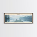Lake Sinclair Georgia Framed Canvas Print, Lake House Decor, Panoramic Wall Art, Travel Poster, Beautiful Landscape Painting, Modern Art